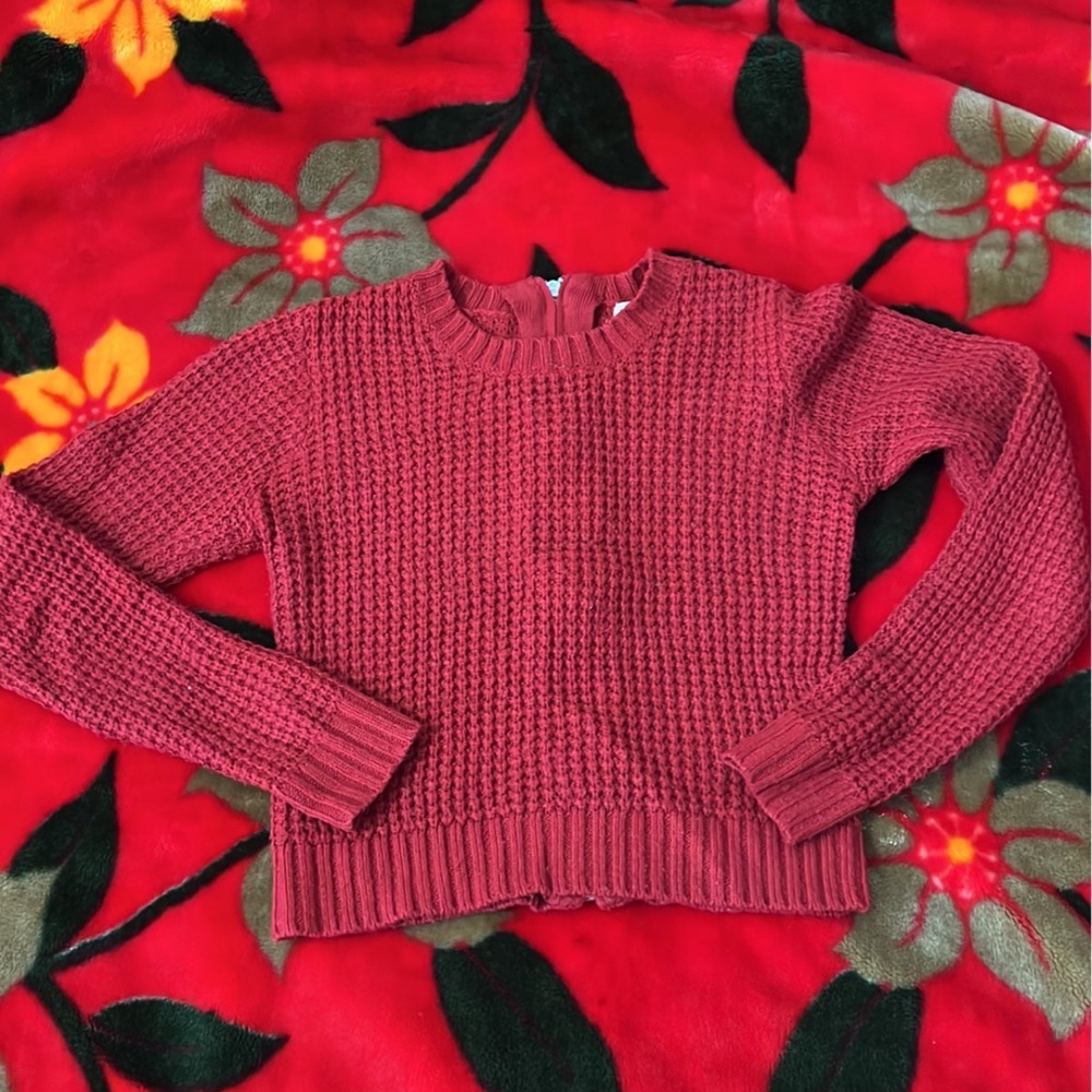 Red sweater XS back zipper